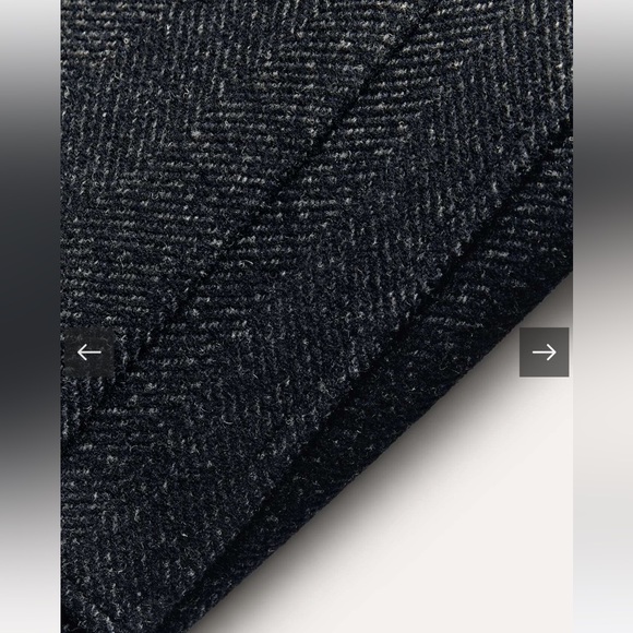 Zara Zippered Wool Blend Jacket ZW collection gray black herringbone 2143/866 XS - Picture 9 of 15